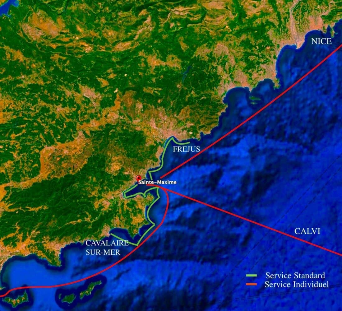 Taxi boat sur la Côte d'Azur