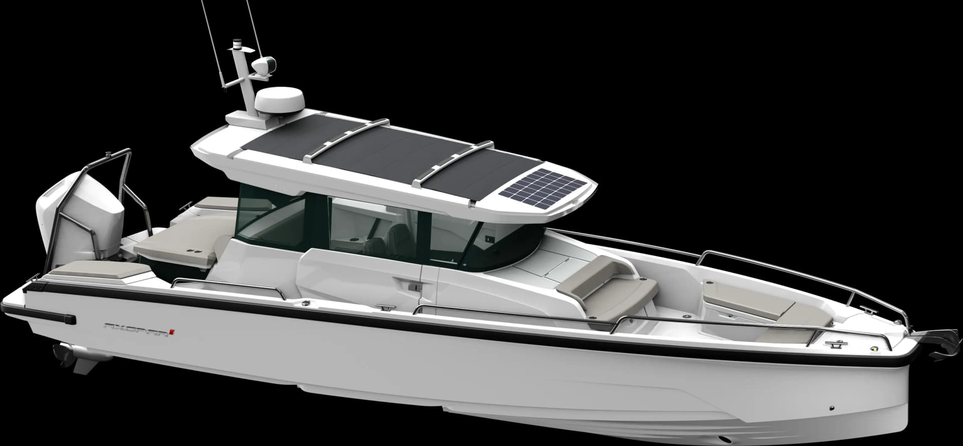 Axopar 29 Cross Cabin — notre taxi boat à cabine fermée